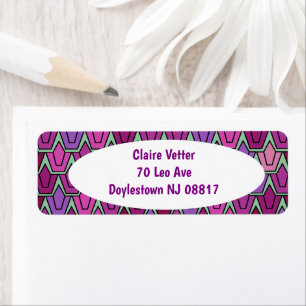 Purple Tulip Field Return Address Label