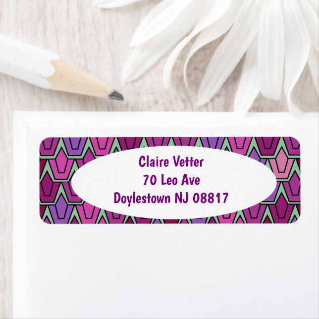 Purple Tulip Field  Return Address Label (Insitu)