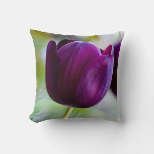 Purple tulip flower Cushion