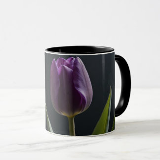 Purple tulip flower digital art  mug