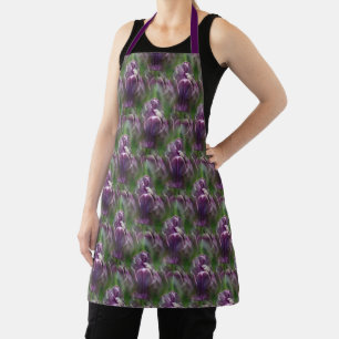 Purple Tulip Flower Nature Pattern  Apron