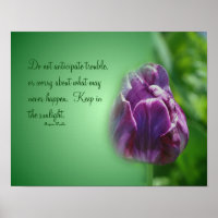 Purple Tulip Life Attitude Quote Inspirational