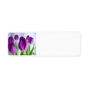 Purple Tulip Return Address Label