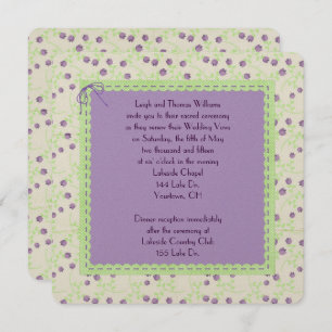 Purple Tulip Wedding Vow Renewal Invitation