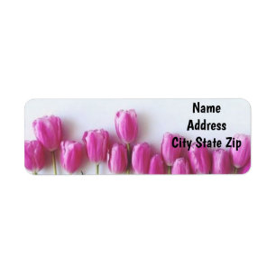 **PURPLE TULIPS** ADDRESS LABEL RETURN ADDRESS LABEL