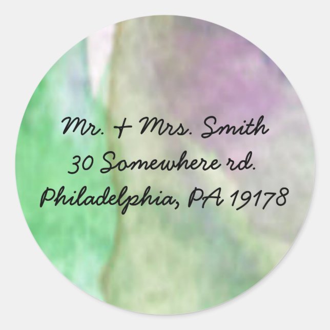 Purple Tulips Flower Sticker Reply Response Seal (Front)