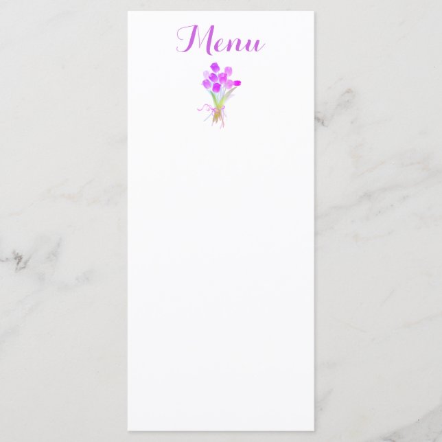 Purple Tulips - Menu (Front)