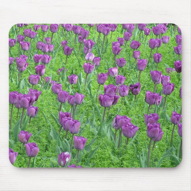 PURPLE TULIPS MOUSEPAD/ MOUSE MAT (Front)