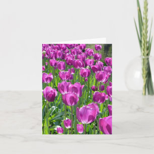 Purple Tulips Note Card
