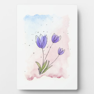 Purple Tulips Plaque
