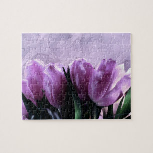 Purple Tulips Springtime Puzzle