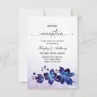 Purple Turquoise Blue Orchid Reception