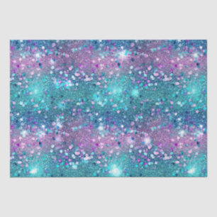 Purple Turquoise Mermaid Sparkle Girly Glitz Tissue Paper