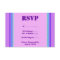 Purple turquoise stripe RSVP