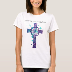 PURPLE & TURQUOISE SUICIDE AWARENESS SUPPORT T-Shirt