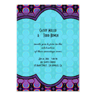 Purple And Turquoise Wedding Invitations | Zazzle.com.au