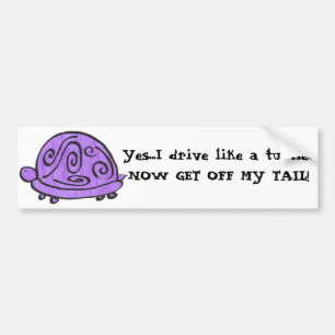 Purple Turtle Bumper Sticker