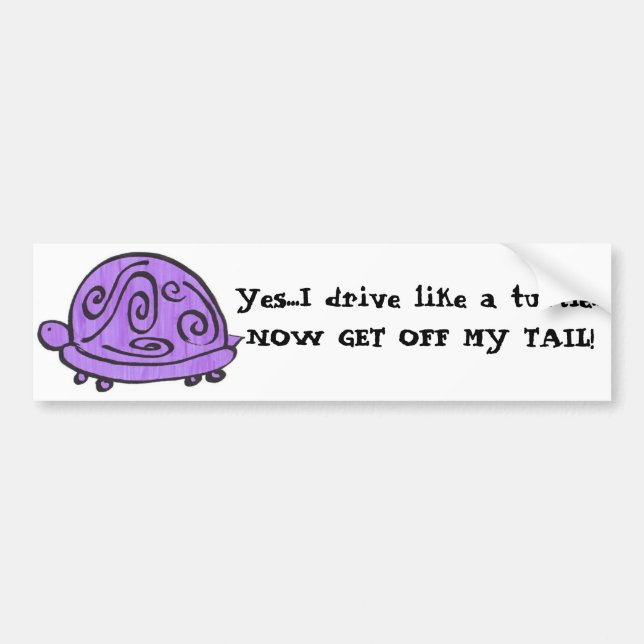 Purple Turtle Bumper Sticker (Front)