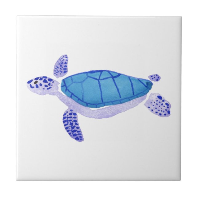 Purple Turtle Ceramic Tile (Front)