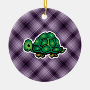 Purple Turtle Ceramic Tree Decoration