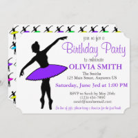 Purple Tutu Ballerina Ballet Dancer Birthday Party