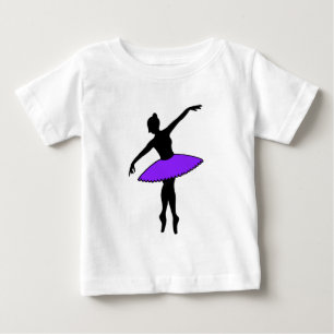 Purple Tutu Ballerina Ballet Dancer Dance Pointe Baby T-Shirt