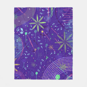 Purple Twilight Party Fleece Blanket