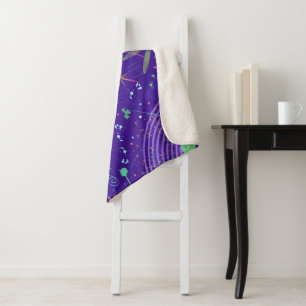 Purple Twilight Party Sherpa Blanket