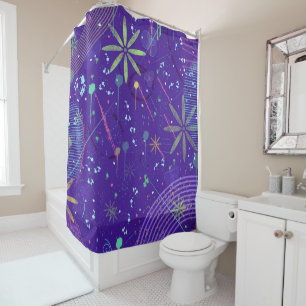 Purple Twilight Party Shower Curtain