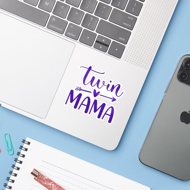 Purple Twin Mama  (Laptop w/ iPhone)