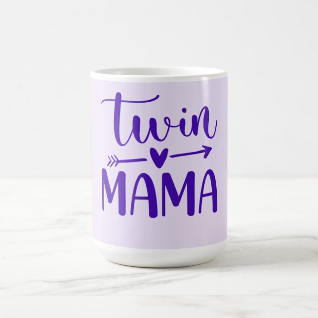 Purple Twin Mama  Coffee Mug (Center)