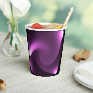 Purple Twirling Lights Paper Cups