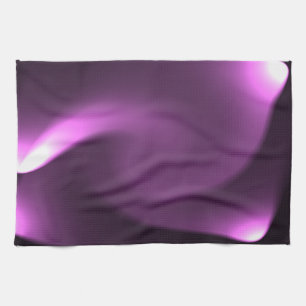 Purple Twirling Lights Tea Towel