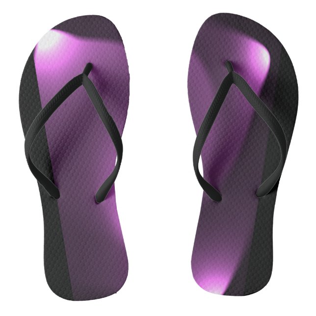 Purple Twirling Lights Thongs (Footbed)