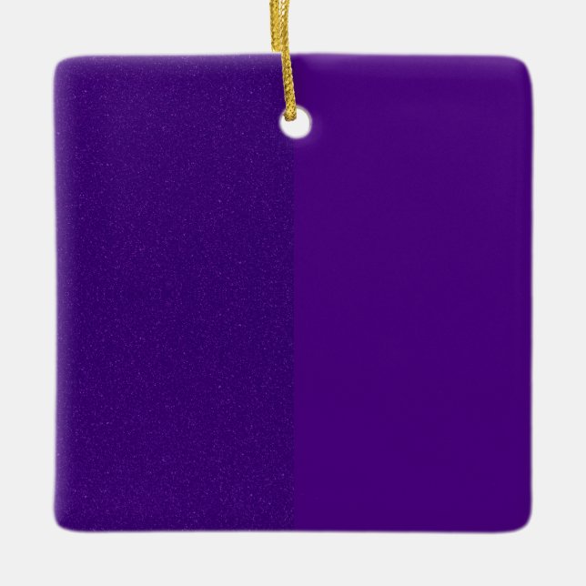 Purple Two-Tone Square Ornament – Customisable (Front)
