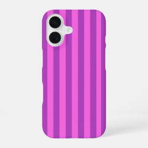 Purple Two Tone Stripes iPhone 16 Case