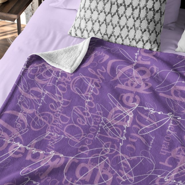 Purple Typography Blanket for Her (Creator Uploaded)