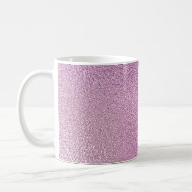 Purple ultra violet foil paper texture background. coffee mug (Left)