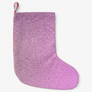 Purple ultra violet foil paper texture background. small christmas stocking