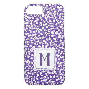 Purple Ultra Violet White Flowers Floral Branches iPhone 8/7 Case