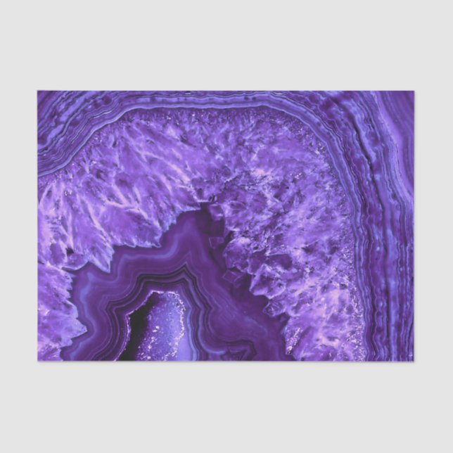 Purple Ultra Violett Agate Mineral Gemstone Tissue Paper (Front)