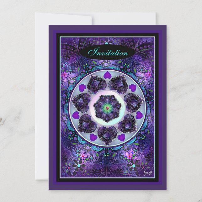 Purple umbrella & hearts .7 (Front)