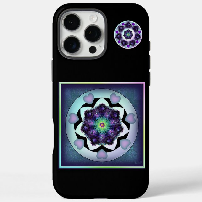 Purple umbrella & hearts .7 Case-Mate iPhone case (Back)