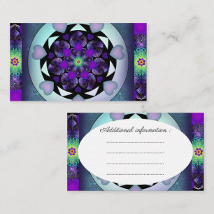 Purple umbrella & hearts .7 enclosure card