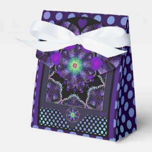 Purple umbrella & hearts .7 favour box