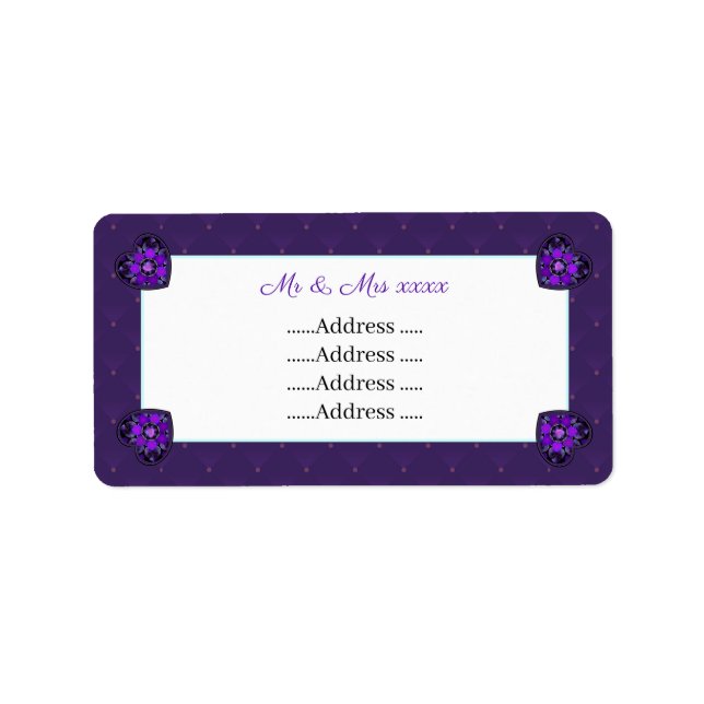 Purple umbrella & hearts.7 label (Front)