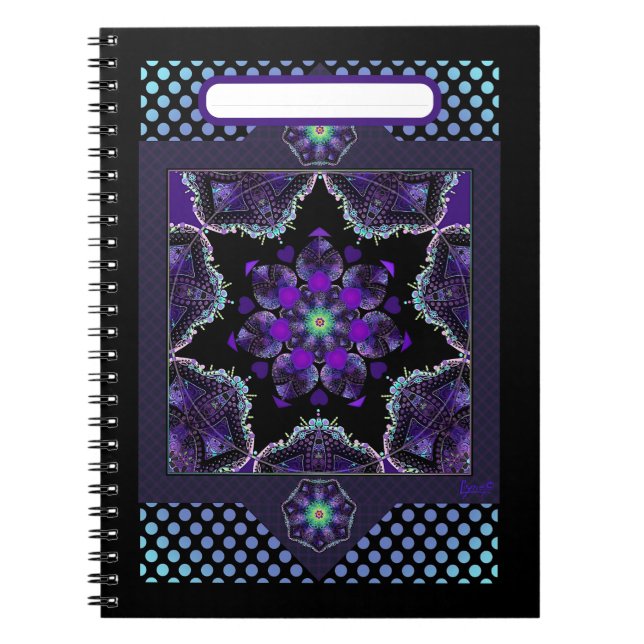 Purple umbrella & hearts .7 notebook (Front)