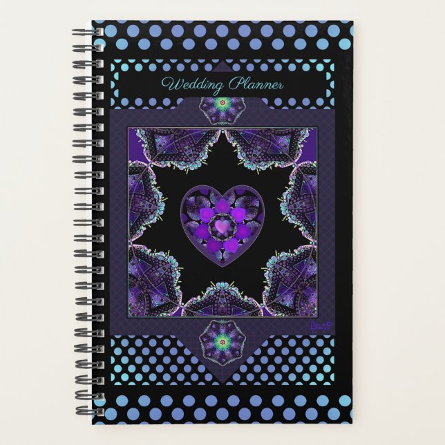 Purple umbrella & hearts .7 planner (Front)