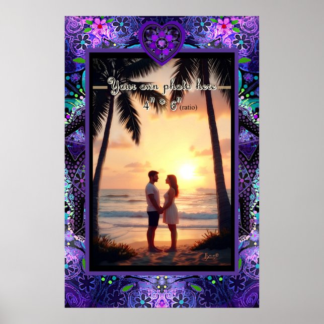 Purple umbrella & hearts .7 poster (Front)