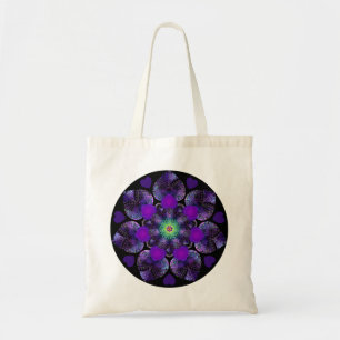 Purple umbrella & hearts .7 tote bag
